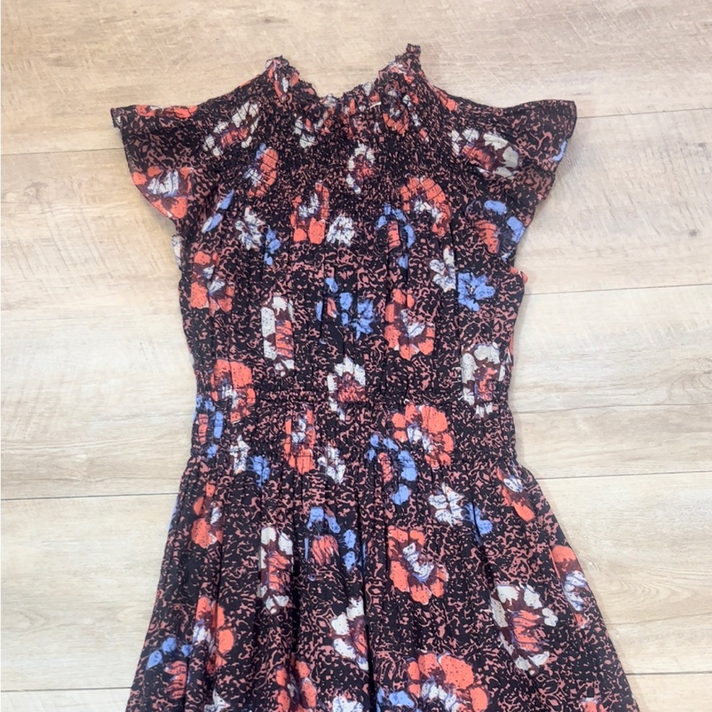 Cleobella Floral Maxi Dress in Black with Pink & Blue Accents - Picture 6 of 10
